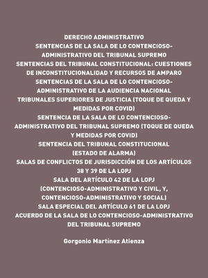 cover image of Derecho Administrativo